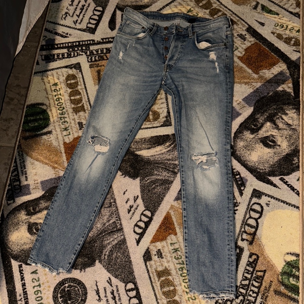 Men Skinny Blue Jeans